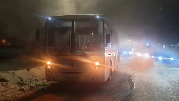 Автобус "Башавтотранса" с пассажирами загорелся в Салавате