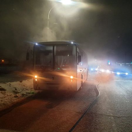 Автобус "Башавтотранса" с пассажирами загорелся в Салавате
