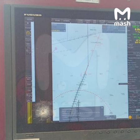 Появились первые фото после атаки БПЛА на российский танкер в Чёрном море